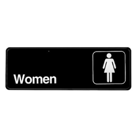 Womens Restroom Sign, 3x9, PK15